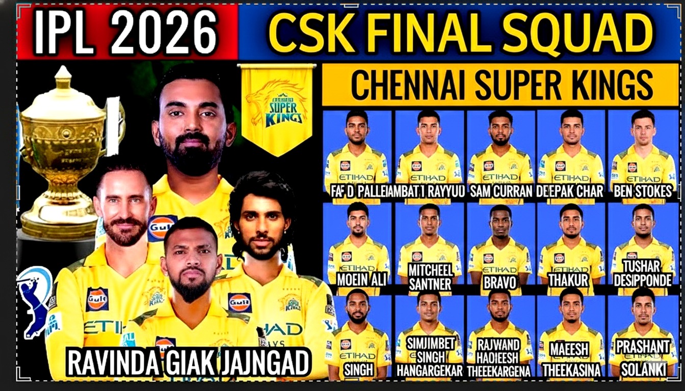 Chennai Super Kings IPL 2026 squad