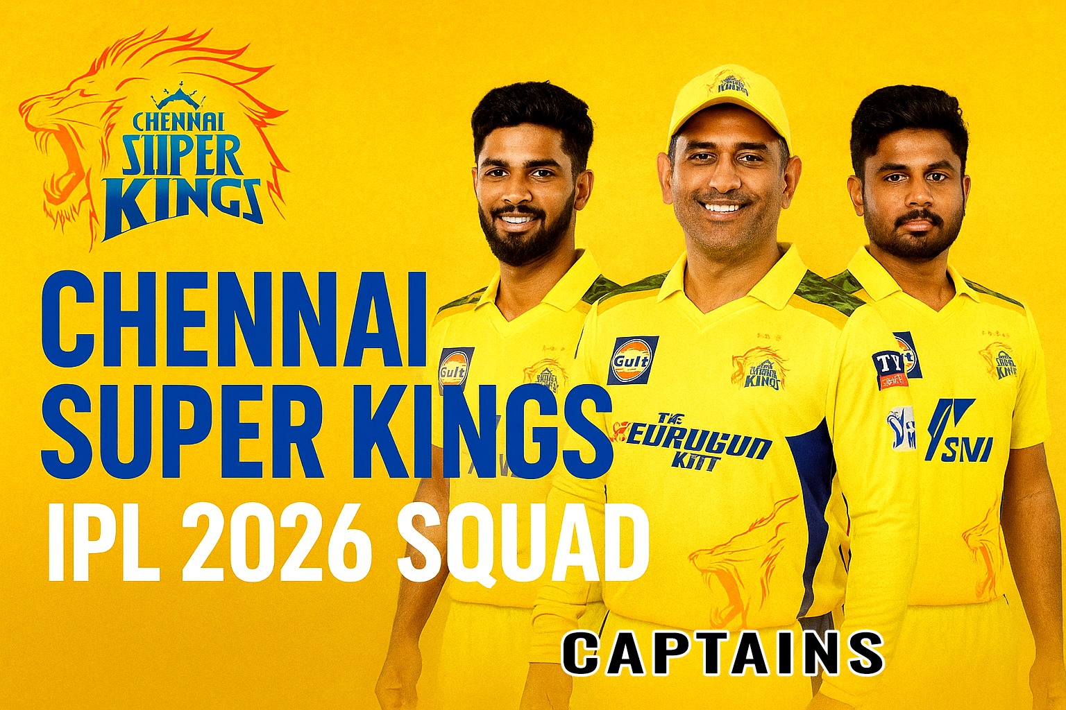 Chennai Super Kings IPL 2026 team squad